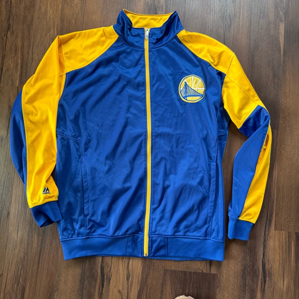 Majestic Golden State Track Jacket Men Size 2XLT Golden State Warriors